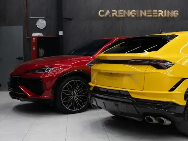 Client cars at the studio